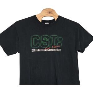 Vintage CSI Las Vegas T-Shirt Size XL Black TV Show Promo